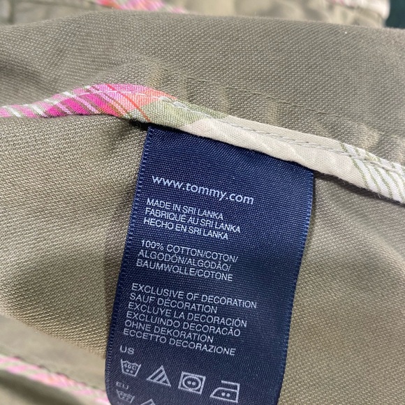 Tommy Hilfiger Olive Green Utility Vest 100% Cotton Like New - Picture 6 of 7